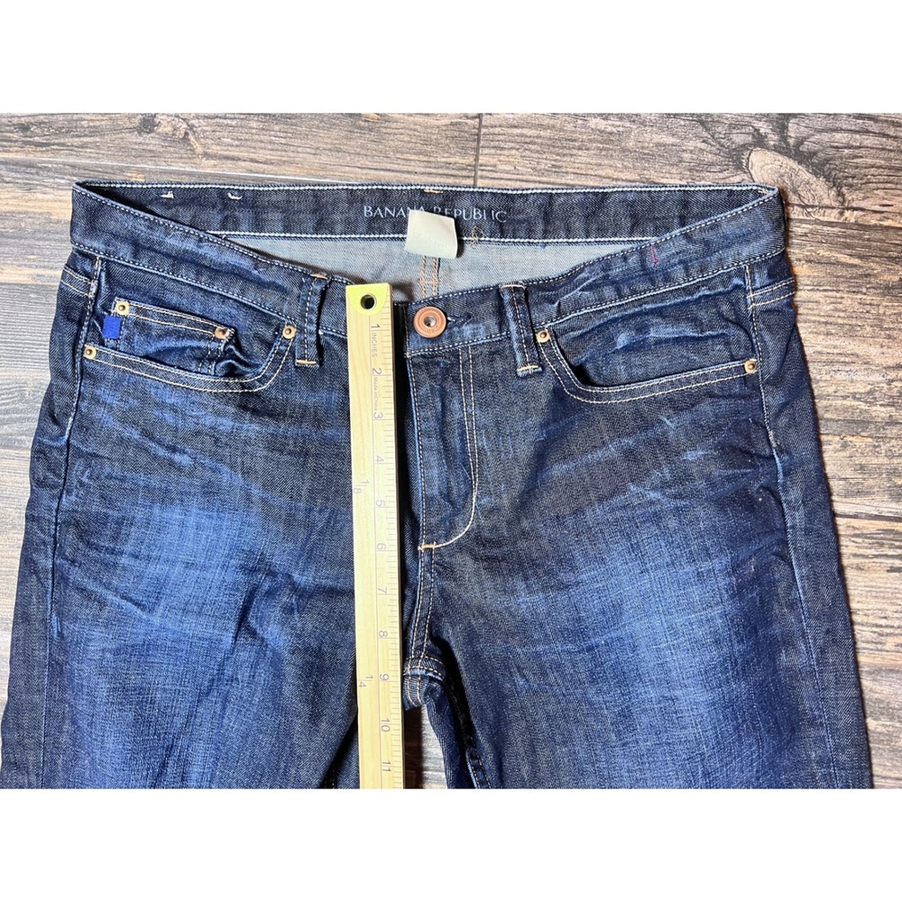 Banana Republic Mens Size 31 Straight Fit Dark Wash Denim‎ Jeans Preppy Rodeo - Picture 4 of 10